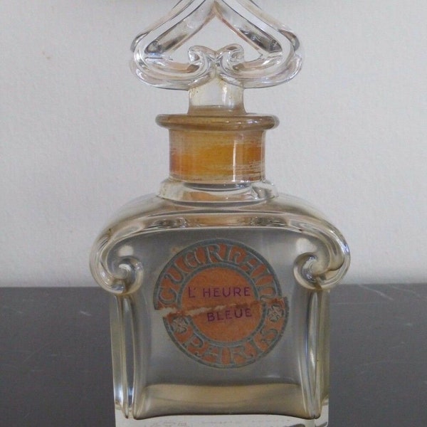 Baccarat Vintage Guerlain L' Heure Bleue Empty Perfume Bottle