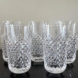 Waterford Crystal Alana 5" Tall 12 Oz Flat Tumbler Glasses Set of 8