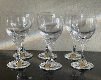 Vintage Villeroy and Boch Tulipe Clear Pattern Set of 6