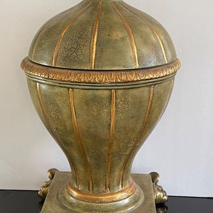 Impressive Maitland Smith Design 20 1/4" Tall Hand Made Ornate Covered Urn *