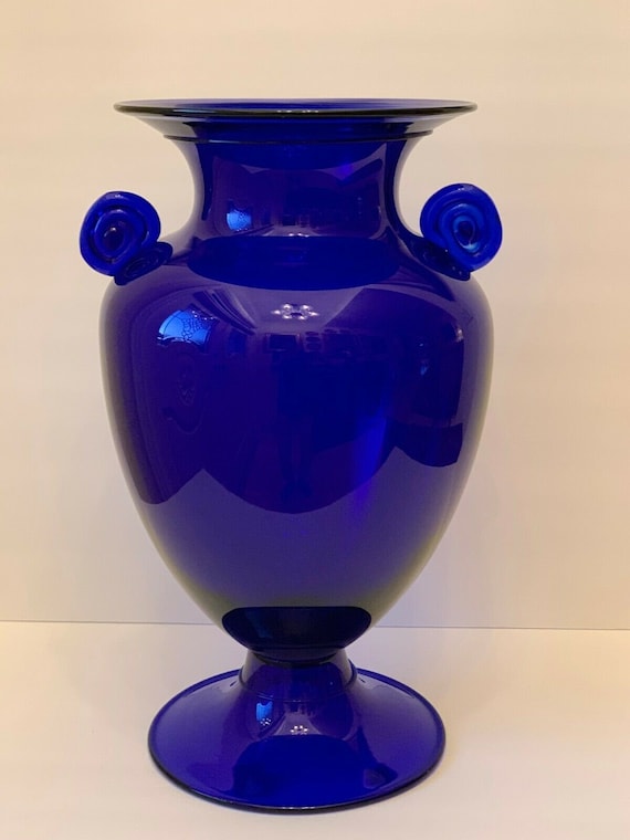 Impressive Bisazza Vetro Flavio Albanese Cobalt Blue Murano Glass