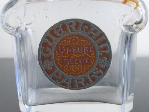 ヴィンテージ ゲラン ルール ブルー クリスタル ナンシー 空の香水瓶