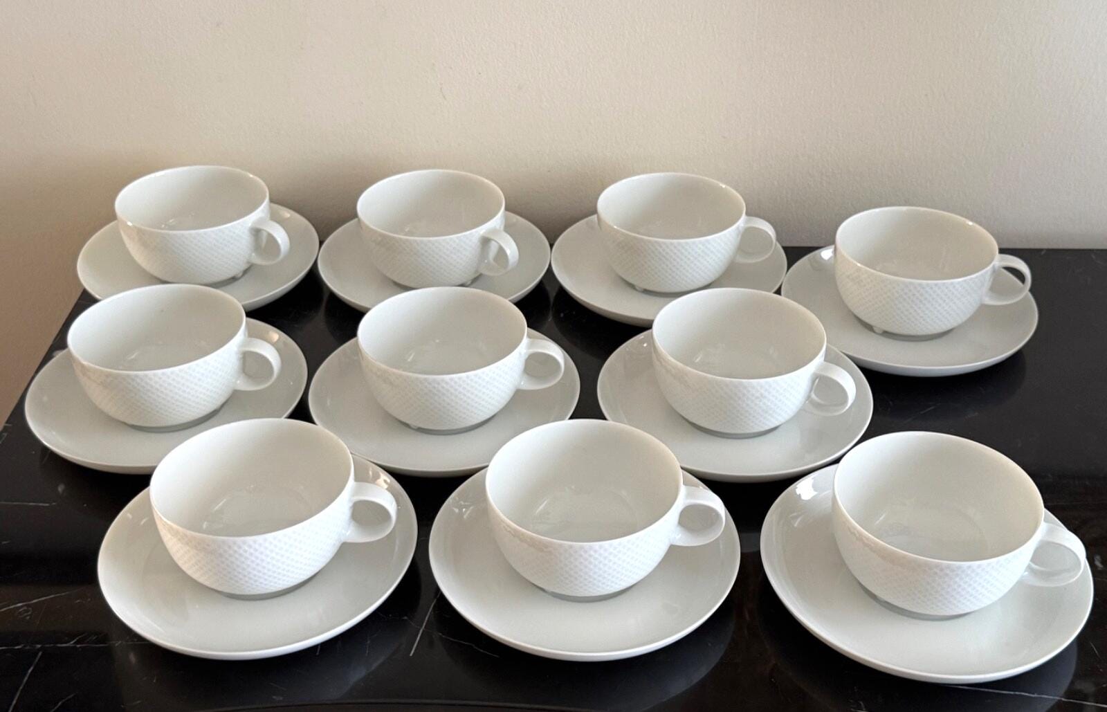 Rosenthal Germany Tapio Wirkkala Century White Set of 10 Footed