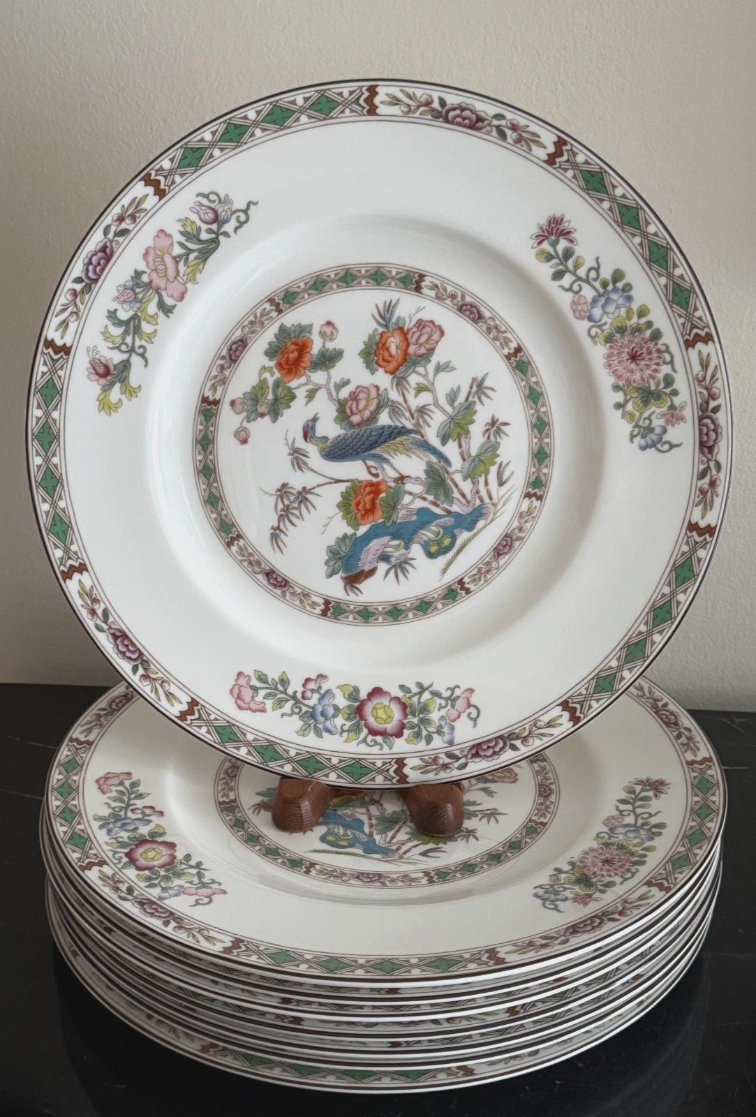 Wedgwood Kutani Crane Dinner Set - Etsy