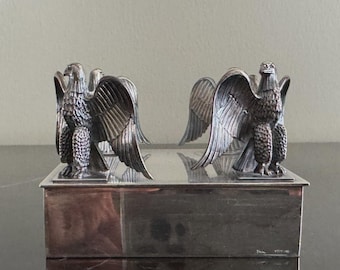 Base para cuenco de centro de mesa Steuben Sterling Silver Eagles - Personalizada - 380 gramos