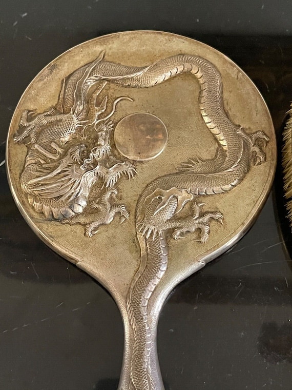 Antique Chinese Export Sterling Silver Signed Zeewo Repousse