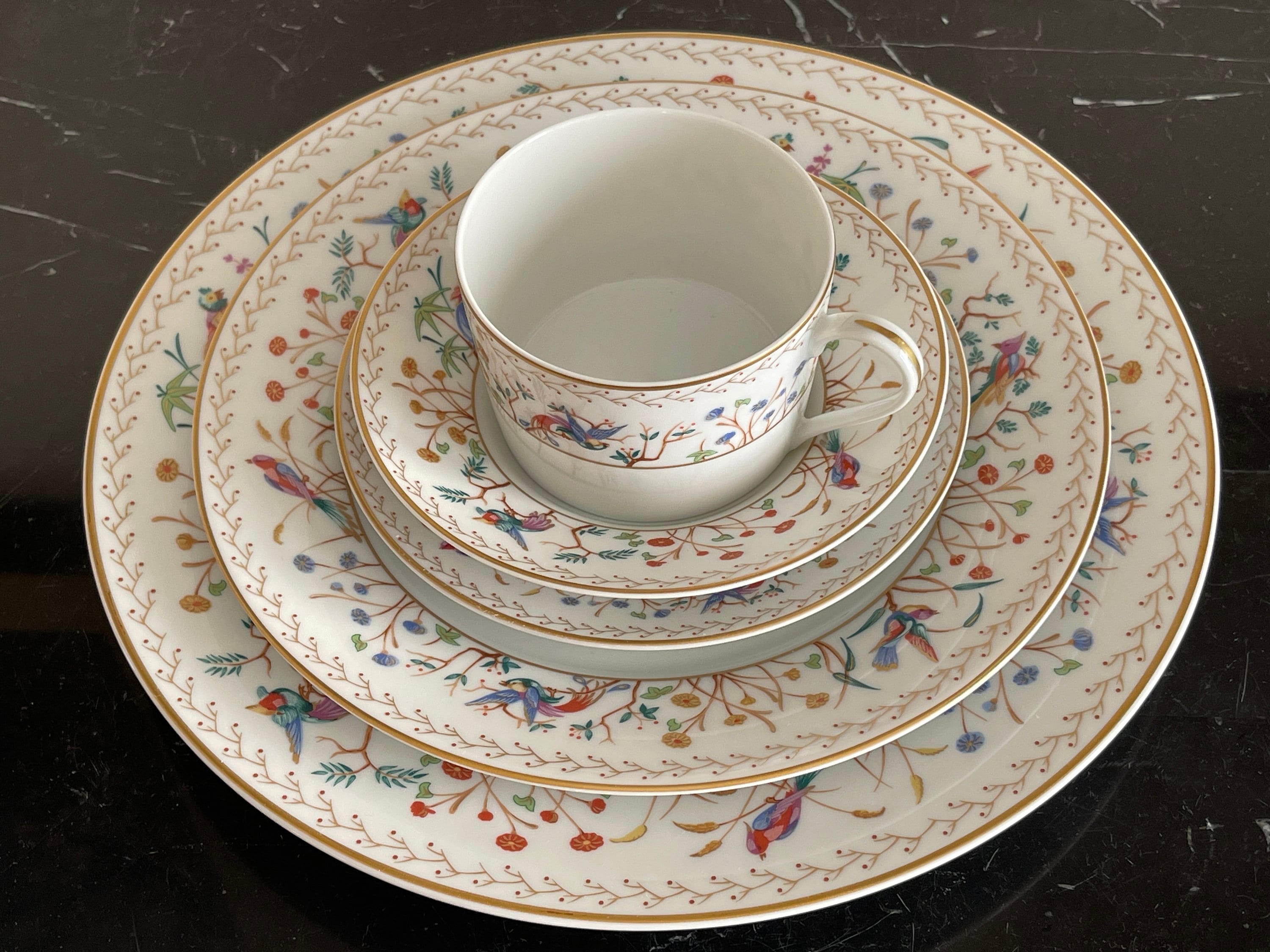 Tiffany & Co Audubon Limoges Hard to Find Porcelain China 5 Piece