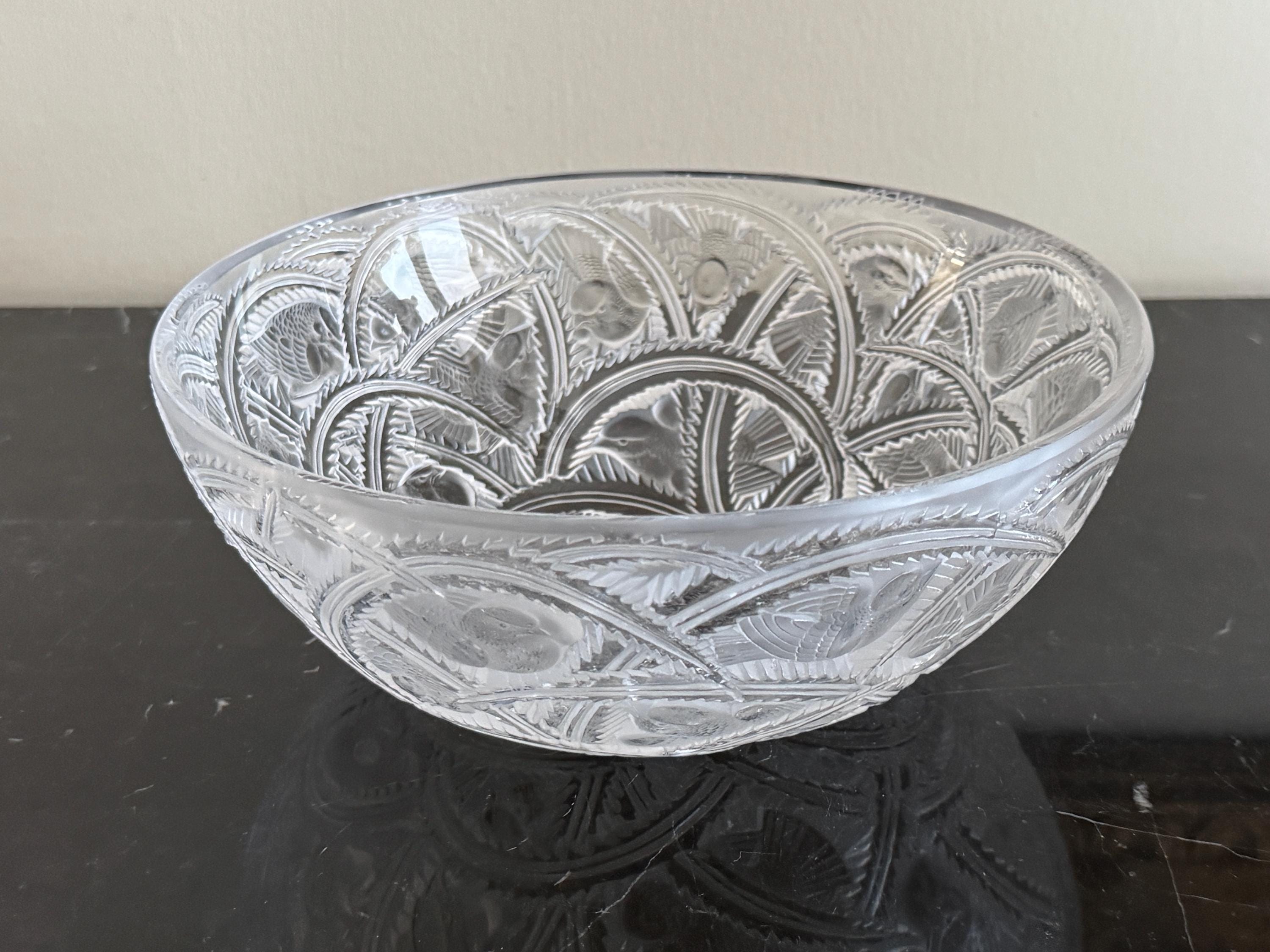 Glass bird bowl lalique - Etsy 日本