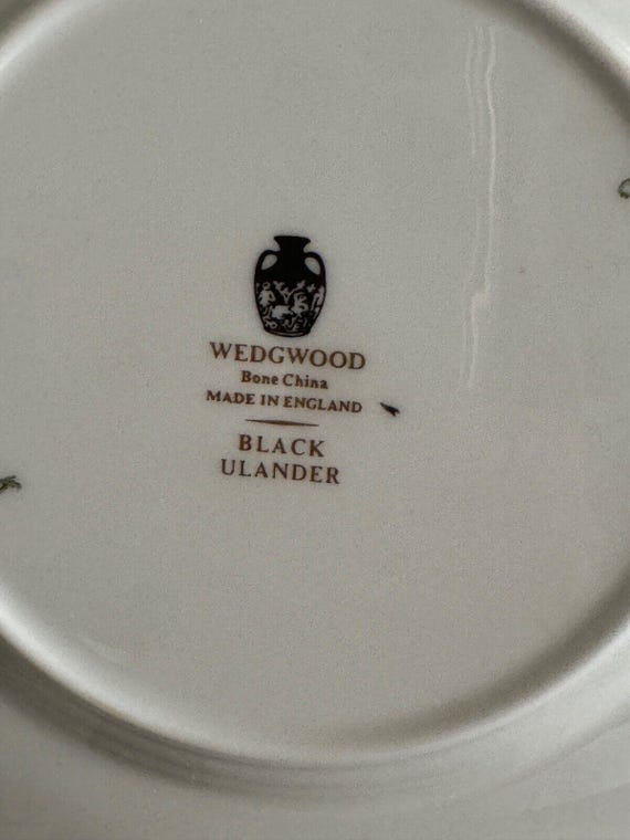 食器  ULANDER MADE IN ENGLAND Wedgwood Bone China Black Ulander 6