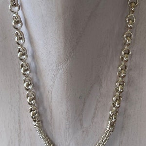 Fashion .925 Sterling Silver Chain Necklace Made in Italy 49 Grams