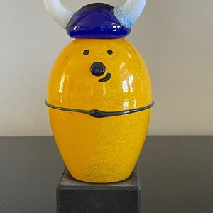 SKRUF Sweden Glass Viking Figurine Designed by Eva-Lena Martinson