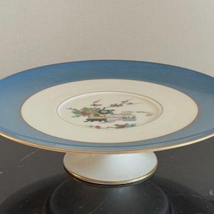Antique Lenox Pedestal Compote Cake Plate Made for The Bailey, Banks and Biddle of Philadelphia