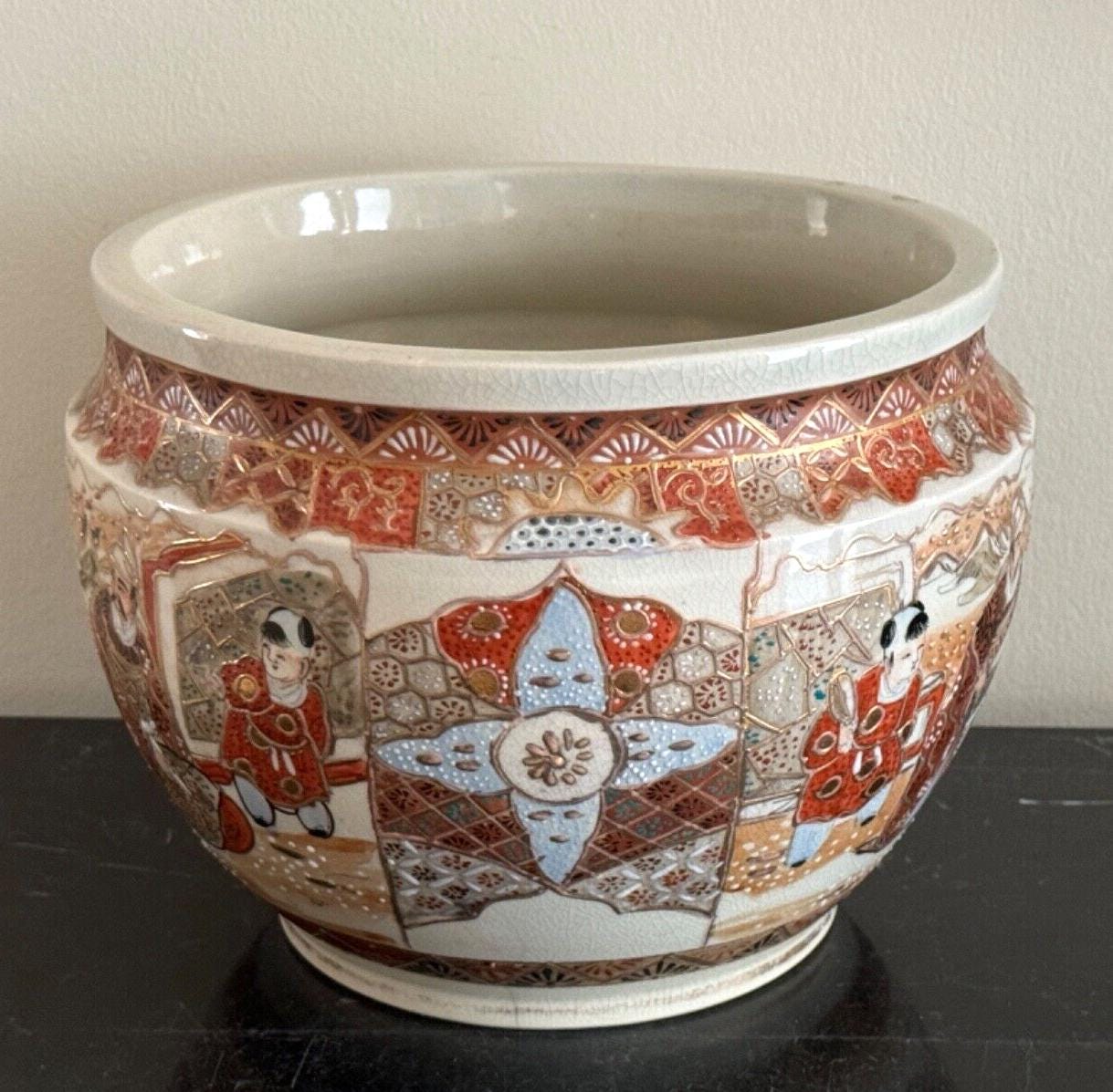 Vintage Fine Japanese Decorative Jardiniere Planter