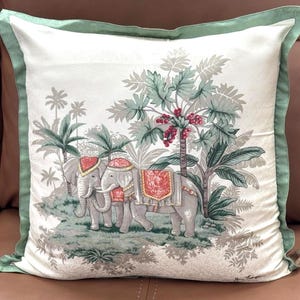Jim Thompson Silk Elephants Design Decorative Throw Pillow