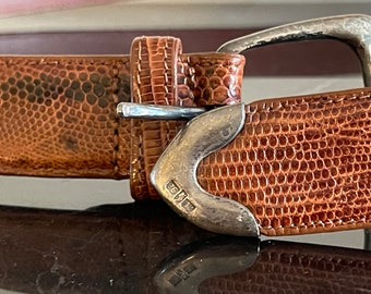 Polo Ralph Lauren Genuine Lizard Leather Size 40 Belt With  display picture 1