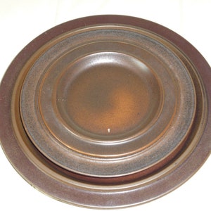 Arabia Pottery Finland Ruska Platter, Dinner Plate and Salad Plate Set