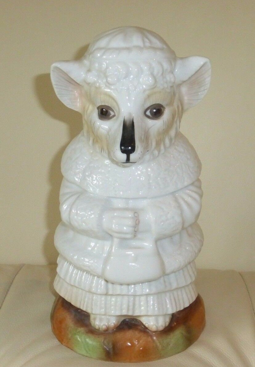 Antique European Porcelain Arctic Fox Bank - 9.5"