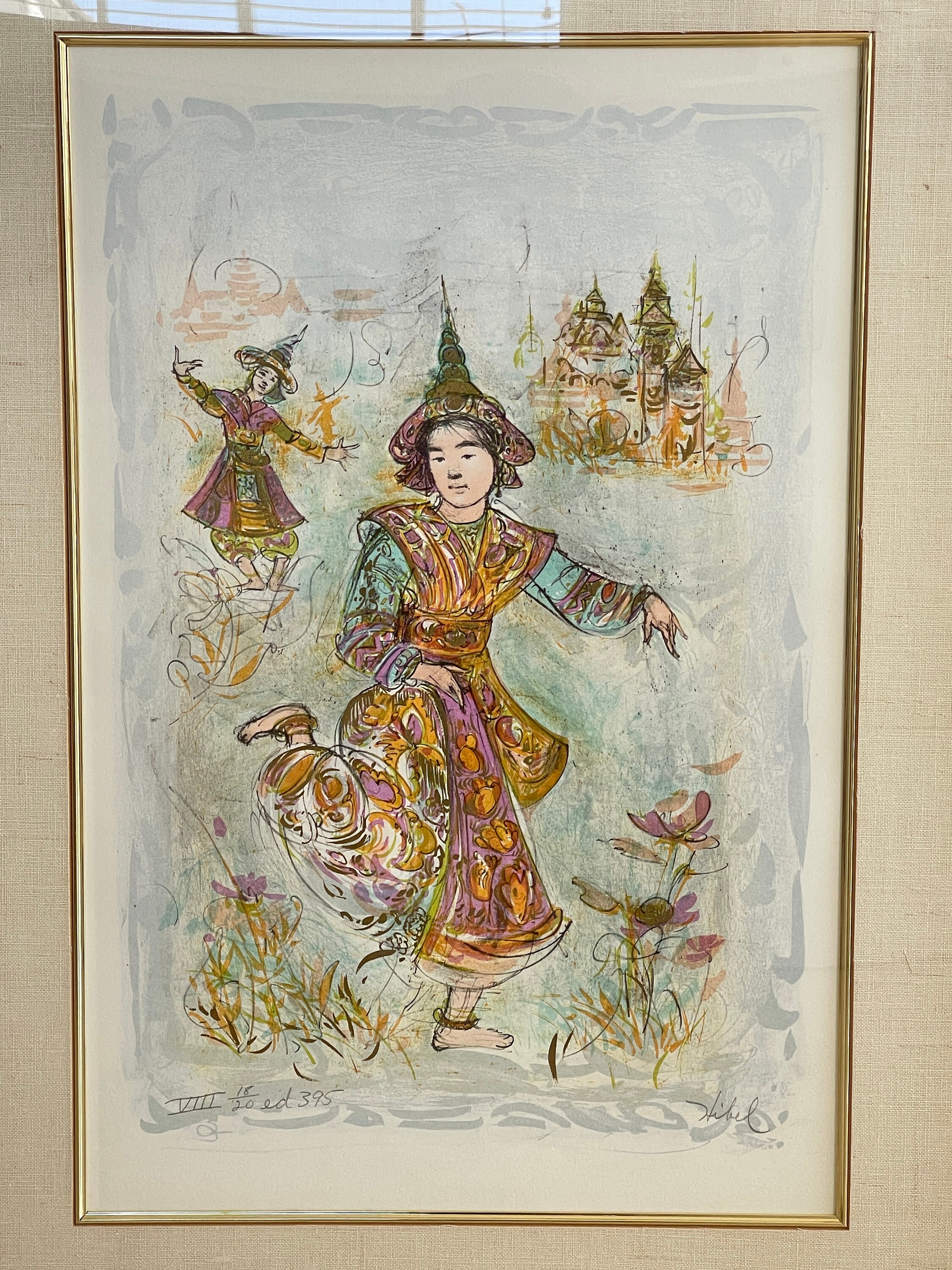 80s HULA DANCER 特大アート フレーム 油彩画 ヴィンテージ Exotic Aloha Hawaii Vintage Hula Dancer Wall Art - Home Wall