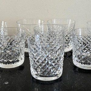 Vintage Waterford Crystal Alana Old Fashioned Tumblers Set of 8