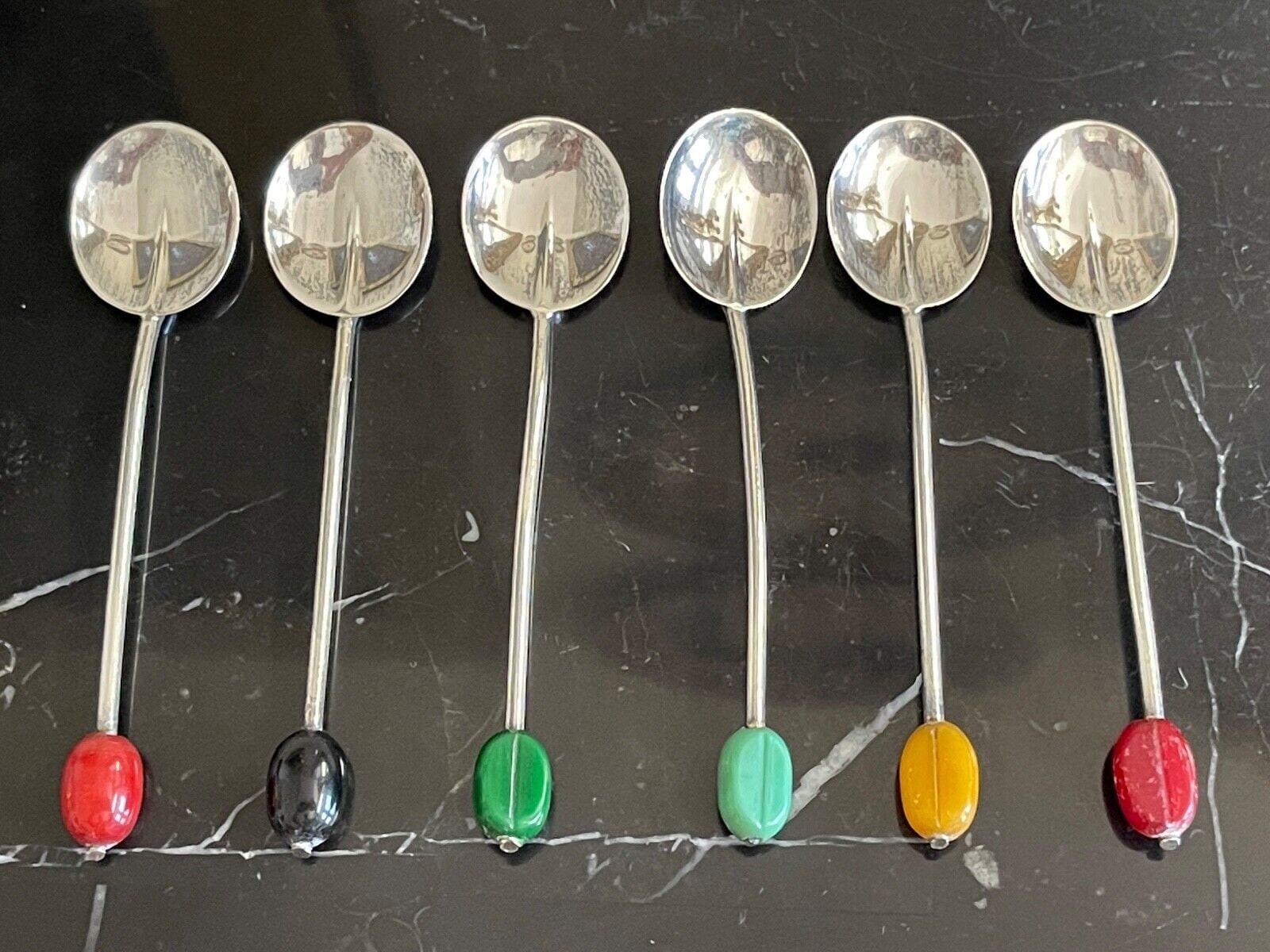 スターリングシルバースプーン6本セット英国アンティーク(1924年製造