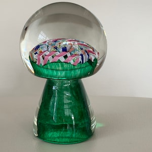 Vintage Murano Mushroom Shape Multi-Color Millefiori 6" Paperweight
