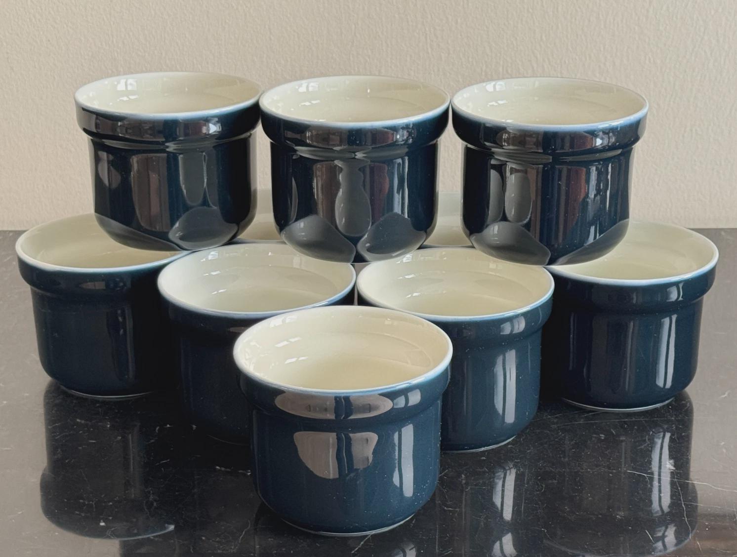 Richard Ginori Italy Colonna Pattern Porcelain Ramekins - Set of