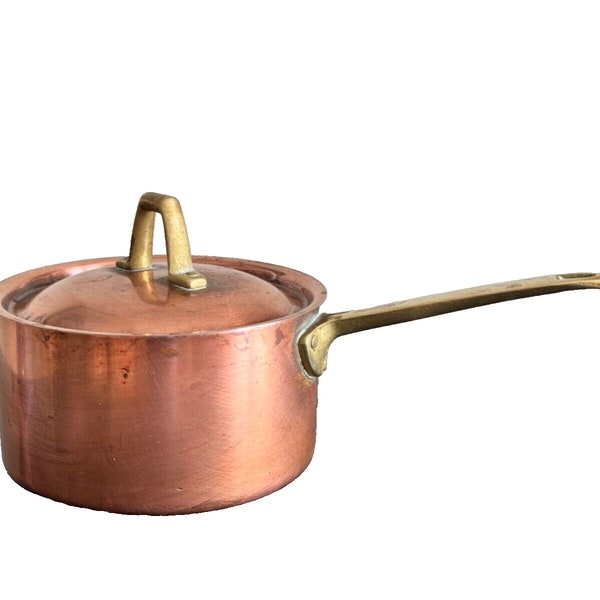 Paul Revere 1801 Copper 1 qt Saucepan with Lid