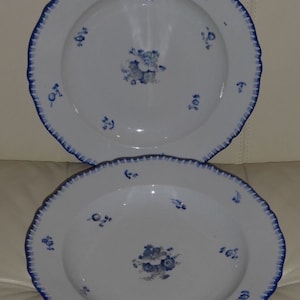 2 Antique Bohemia Pottery Serving Platters 11 1/8" Wide