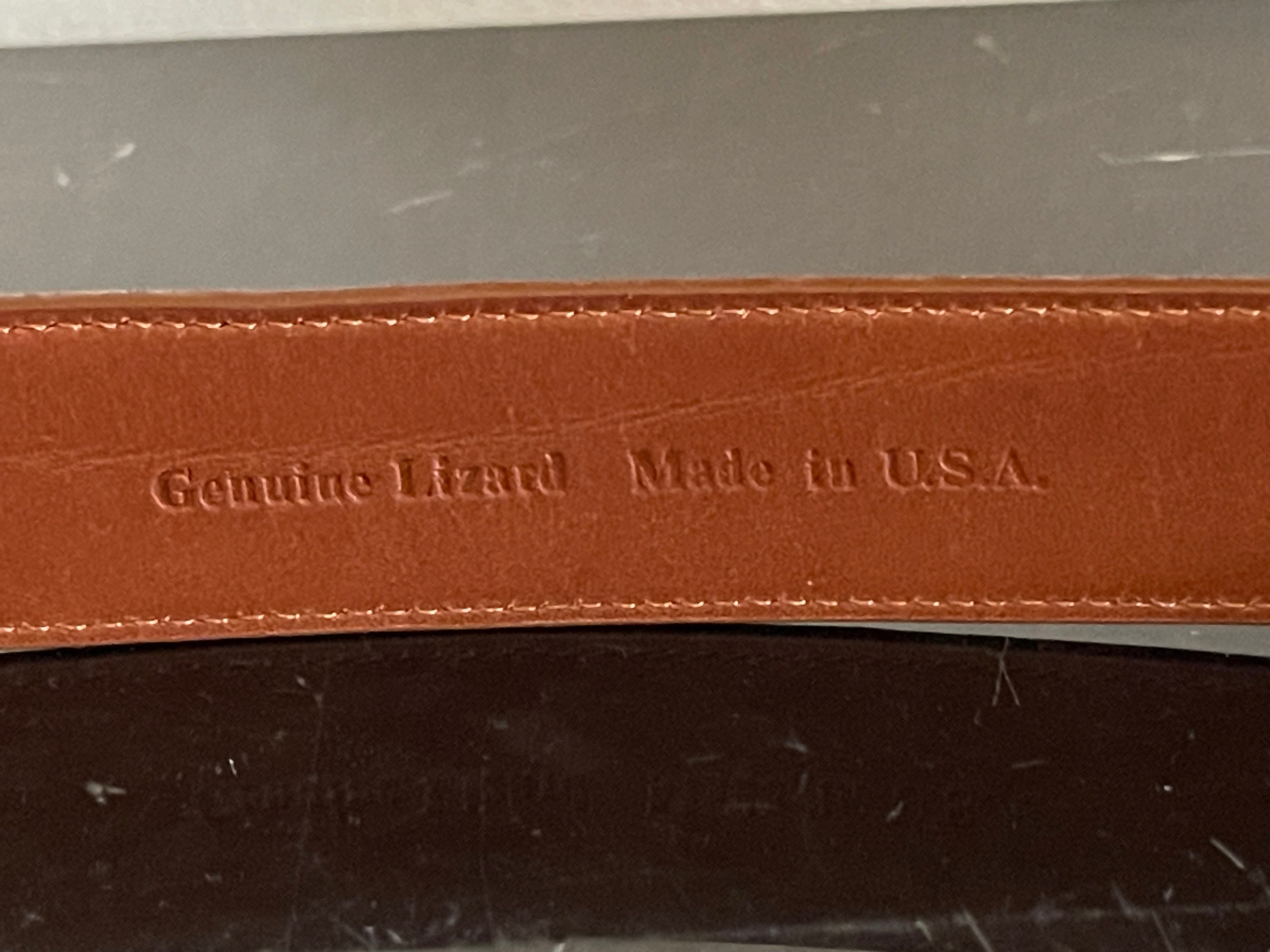 Ralph Lauren genuine leather belt【激レア】 Polo Ralph Lauren Genuine Lizard Leather Size 40 Belt With