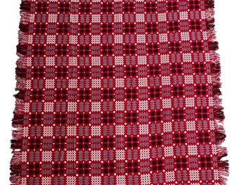 Traditional Large Woven Welsh Tapestry Blanket 91 3/8" Long By 82" Wide