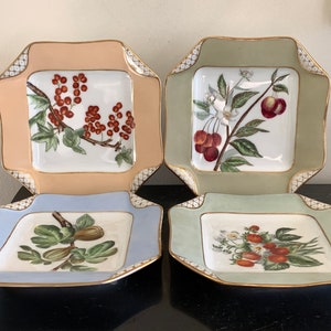 Antique Limoges Haviland H&C France Porcelain 4 Fruits Salad or Dessert Plates