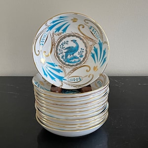 Vintage Royal Chelsea 3800A Bone China Set of 12 Fruit Dessert Bowls