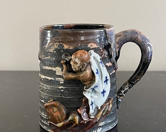 Nicholas Mosse Ireland Red Tulip Pottery Pitcher Jug 6.5