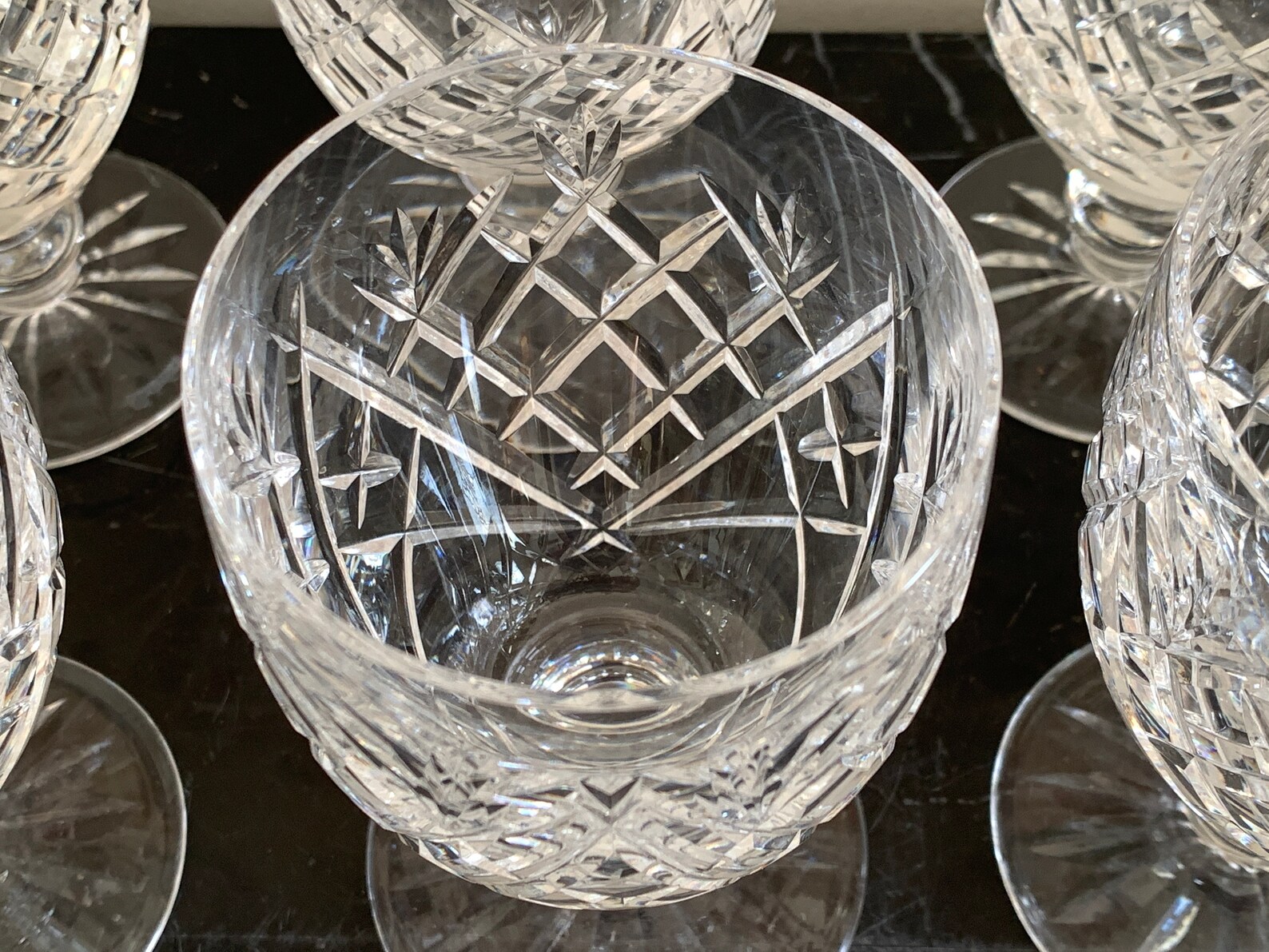Waterford Crystal Donegal Cut Water Goblet Glasses Set of 6 Etsy