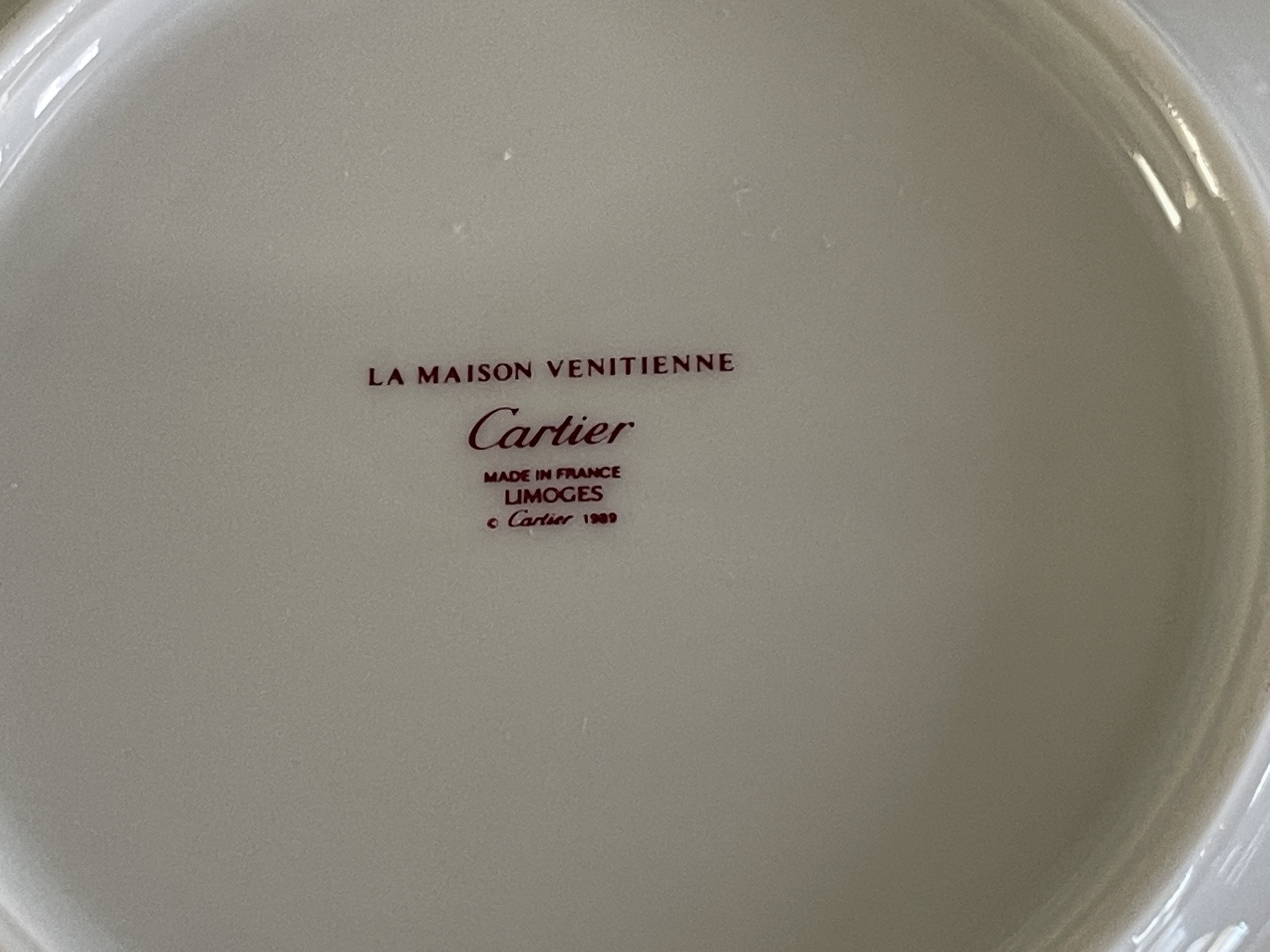 Cartier ポーセリン皿 窓デザイン Made in France Cartier ポーセリン皿 窓デザイン Made in France Cartier
