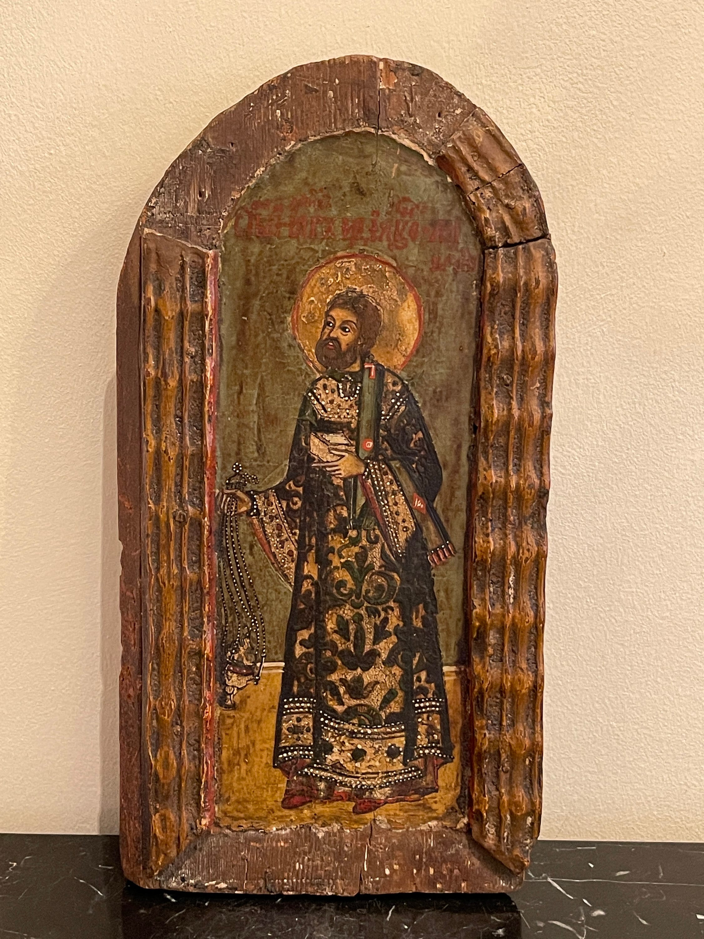 アンティーク雑貨 Antique Wooden Religious Icon Antique Russian Orthodox Icon on Wood - Etsy