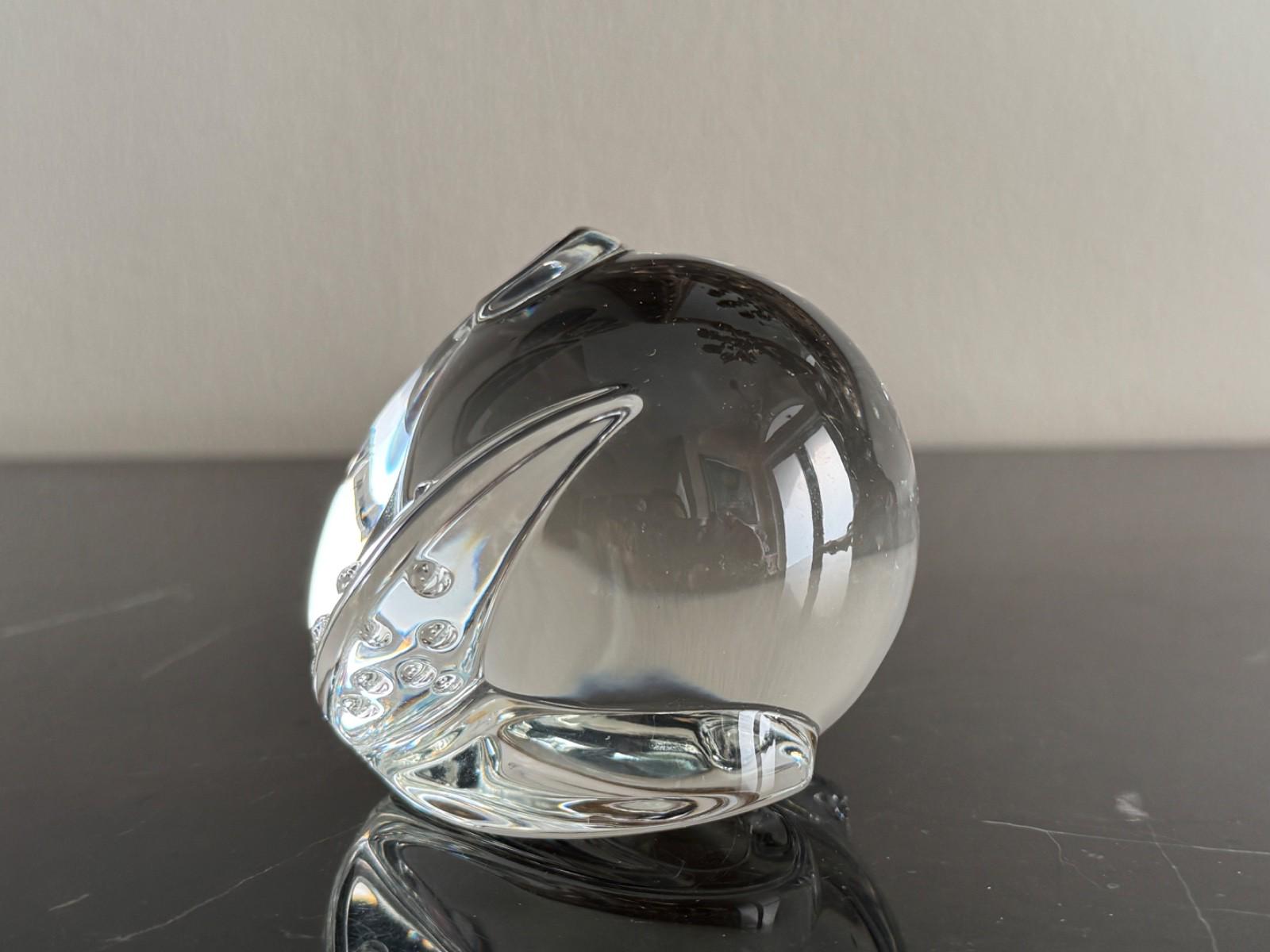 ヴィンテージ サイン入り Steuben タコ型ガラス ペーパーウェイト