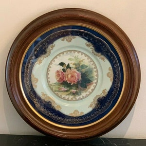 Antique Rosenthal Porcelain Cobalt Blue Hand Painted & Signed by Artist Plate