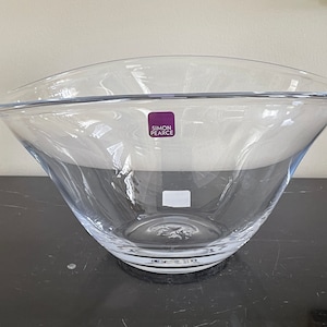 Simon Pearce Large 12 1/4&quot; Barrel Signed Glass Bowl