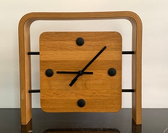 Mid Century Danish Scandinavian Teak Wood Clock