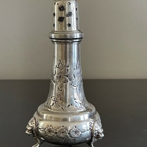 Vintage Baldwin & Miller Sterling Silver Hand Chased Salt or Pepper Shaker 158 G