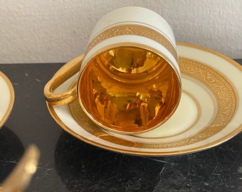 LEGLE レッグ プレート 6枚セット 金縁 Legle Porcelain Limoges Gold Encrusted Set 6 Demitasses, 5