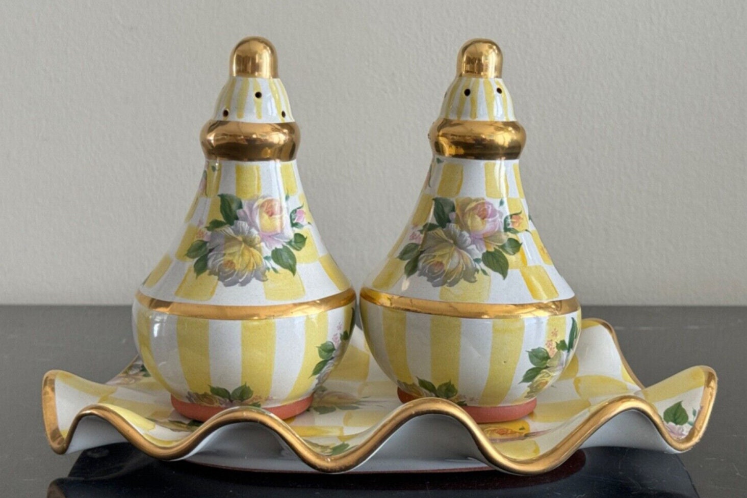 マッケンジーチャイルズ ソルト＆ペッパーシェーカー Amazon | MacKenzie-Childs Highbanks ソルト&ペッパーシェイカー L