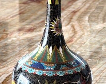 Beeindruckende Antike Chinesische Multi Color Cloisonne Dragon Decor Vase