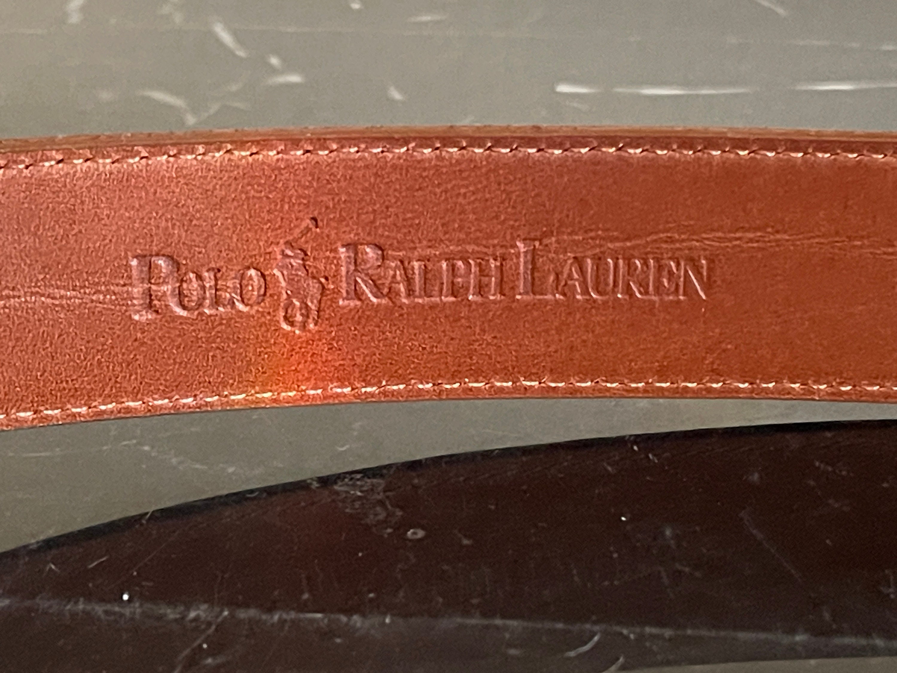 Polo Ralph Lauren Genuine Lizard Leather Size 40 Belt With