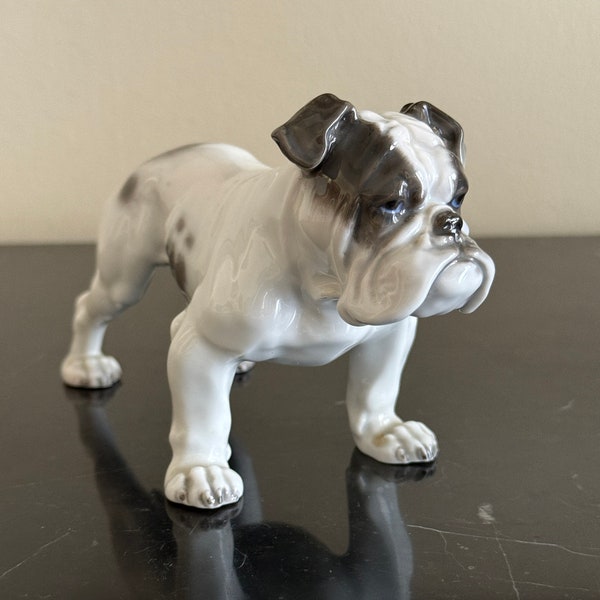 Superb Rosenthal Handgemalt Germany Vintage Porcelain Bulldog Figurine