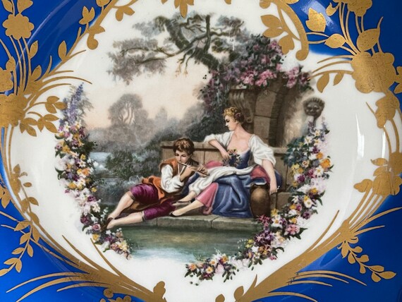 フランス製　キャビネットプレート フレンチスタイルのアンティーク家具、 美しい装飾のミュージック