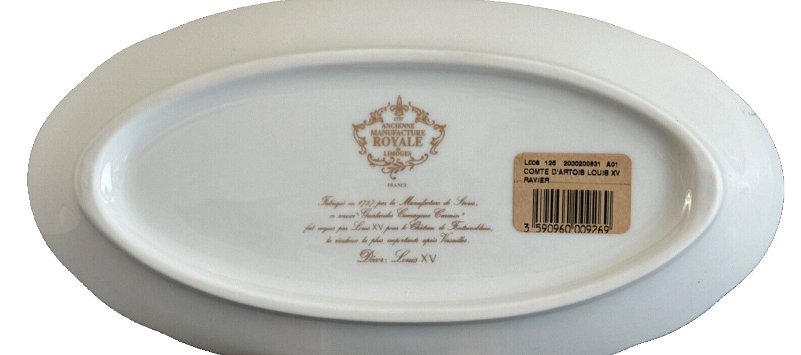 Ancienne Manufacture Royale Limoges Louis XV Relish Dish