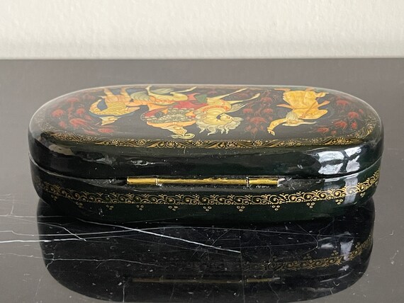 Fabulous Russian Hand Painted and Signed Lacquer … - image 6