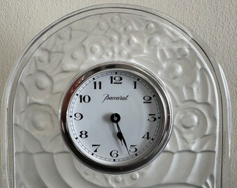 バカラ　クリスタル　バスケット・オブ・アバン・ダンス　クロック バカラ クリスタル 6.5 インチ バスケット オブ アバンダンス クロック